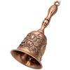 ZHYUAN Campanello A Mano in Metallo - Campana Con Maniglia per Reception, Casa, Scuola e Decorazione Delle Vacanze Natale (Rame rosso)