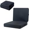 SEHAUSEU Cuscino per seduta con schienale per sedia da ufficio sedia a rotelle rialzo con schienale cuscino in memory foam cuscino ergonomico per sedia con supporto lombare ideale per poltrone auto a rotelle