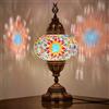 DEMMEX Lampada da tavolo turca, lampada da tavolo a mosaico turco marocchino, lampada da comodino, lampada in vetro a mosaico colorato stile Tiffany, fatta a mano, 36 cm