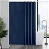 Furlinic Tende Doccia Anti-Muffa Tessuto in Poliestere, Grande Tende Doccia Impermeabile &Lavabile,Tenda Vasca da Bagno con 12 Ganci Tenda doccia Blu Navy-180x210cm.