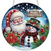 MOGTAA Kit natalizio da appendere per adulti e bambini, pittura con diamanti 5D a forma speciale con pupazzo di neve, kit di ornamenti natalizi con strass di Babbo Natale, gemme di Babbo Natale