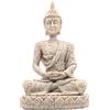 ANCLLO The Hue - Statua di Buddha in arenaria, intagliata a mano, colore sabbia, #8134, mini scultura di Buddha in arenaria, intagliata a mano, decorazione per la casa