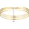 NovaNavel Catena corpo triple snake in oro