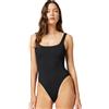 Calvin Klein Costume da Bagno Intero da Donna LV00Q61142, Nero (Nero), L
