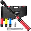 ATsafepro Chiave Dinamometrica 1/2'', 20-230 Nm Kit Chiave Dinamometrica Auto 7 Pezzi con 3 Punte (17mm, 19mm, 21mm), Adattatore 1/2"-3/8", Barra di Estensione 125 mm, Precisione ±3%