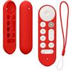 kwmobile Custodia Silicone Telecomando Compatibile con Google TV Streamer 4K Cover - Guscio Protettivo Telecomando Antiscivolo - Rosso