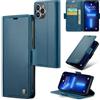 Idhiem Flip Libro Wallet Cover per iPhone 13 Pro Max, Blu | Pelle PU Premium, Custodia Portafoglio Flip Libro, Blocco RFID, Slot per Carte, Antiurto Wallet Cover, Funzione Supporto