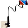 Dcceeo Supporto Flessibile per Telefono a Collo di Cigno, Supporto Cellulare Letto con Braccia Lunghe Regolabile Rotazione a 360° Porta Cellulare Universale per iPhone, Samsung, Huawei e Smartphone