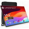 UPERFECT Monitor Portatile 15,6 Pollici Schermo Dispaly IPS 1080P 125% sRGB 2000:1 FHD Dual USB C, Anti Flicker, Eye Care, Schermo Opaco, per PC/Laptop/Fonini/Console di Gioco, Montaggio VESA