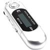 Linhexis Lettore MP3 portatile con schermo da 1,2 pollici, lettore musicale USB, supporta MP3 WMA, jack per cuffie da 3,5 mm, dispositivo audio ABS per sport di viaggio (nero) (argento)
