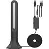 AXFEE Antenna TV Amplificatore, antenna digitale HD per Interni ed Esterni con adesivo, 360° & 250 miglia Segnal di ricezione Antenna Digitale ad Alto Guadagno per canali gratuiti 4K 1080P VHF HDTV