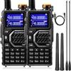 BAOFENG K5PLUS Walkie Talkie 10W Doppia bande, Radio UHF VHF a lungo raggio con ricevitore Airband, Batteria da 2500 mAh, Porta USB-C, Cavo di programmazione, Copia di frequenza, 999 canali (2 pack)