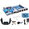 WayPonDEV Banana Pi BPI-R4 Lite WiFi 7 Router Dev Board Kit OpenWRT - MediaTek MT7987A SoC - 2GB DDR4 RAM 8GB eMMC, 1x 2,5G SFP RJ45 WAN, 4X GbE Gigabit Ethernet per NAS Smart Home Gateway (2GB DDR4, bundle 3)
