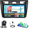 Motorsi 4GB+64GB Carplay Autoradio per Ford Fiesta 2002-2008 con Android Auto Bluetooth Car Stereo Schermo con GPS WiFi RDS/FM Radio SWC EQ USB Mirror Link Canbus + Telecamera Posteriore
