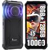 FOSSiBOT F110L - Smartphone per esterni, 8 GB + 128 GB, Android 15, display HD+ da 6,745, 10.000 mAh, fotocamera da 50 MP, impermeabile, Dual SIM, NFC