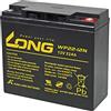 akku-net Batteria di ricambio KungLong per impianti di illuminazione di emergenza e impianti di allarme n 12V 22Ah resistente all`utilizzo ciclico, 12V, Lead-Acid