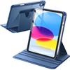 JETech Custodia Girevole per iPad (A16) 11ª/10ª Gen, Navy