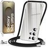 Vauki Cover con Cordino per Samsung Galaxy S25 Ultra,Custodia con Laccio Collana Tracolla Trasparente Silicone TPU+PC Bumper Back Antigraffio Proteggere Case Corda per Samsung S25 Ultra,Nero