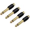 Yowfond 4 adattatori audio da 6,35 mm maschio a jack RCA, connettori placcati in oro per una qualità del suono ottimale, compatibile con Home Theater, fotocamere, cuffie e altro ancora