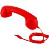 Generic Cornetta telefonica retrò - Plug in jack da 3,5 mm per accessori da scrivania con videochiamate per riunioni, computer, scuola, viaggi, classico telefono cellulare con design confortevole per