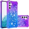 BLOTECH Brillantini Custodia Cover Compatibile con Samsung Galaxy A54 5G, Bling Glitter Backcover, Angoli Rinforzati,Rugged Liquido Brillantini Flessibile Shell Cover Custodia per Samsung A54 5G, Purple Blue