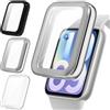 Diruite 3 Pezzi Custodia per Xiaomi Smart Band 10 Pro Potezione | Morbido TPU Scratch Resistant Cover HD Schermo Protezioni Case,Nero&Argento&Trasparente