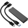 SIMPLETEK - Caddy Enclosure Orico M.2 NVMe USB-C 10 Gb/s | USB 3.1 Gen 2, Supporto fino a 2 TB, Lega di Alluminio