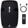 PYLE-PRO Cassa Bluetooth Attiva PA, Altoparlante Bluetooth con Subwoofer da 30,5 cm, Speaker da Palco Monitor Portatile, DJ Party Stereo con Amplificatore e USB Integrata per MP3