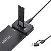 ELUTENG Docking station per dischi rigidi M.2 NVMe e SATA, 10 Gbps M2 SSD a USB per M-Key B+M Key, adattatore doppio protocollo con cavo USB-C a C+A 2 in 1 per SSD 22110, 2280, 2260, 2242, 2230