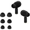 kwmobile 6x Auricolari di ricambio compatibile con Marshall Motif II ANC Gommini sostitutivi in Silicone - 3 Misure - nero