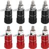 QUARKZMAN 8 Pcs Banana Jack 5A 4 X 4mm Banana Femmina Rosso&Nero | Da Pannello, Adattatore Per Banana Plug Connettori
