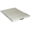 LINK LKRIP370E - Ripiano estraibile in acciaio per armadio rack 19 (370 mm profondità, grigio chiaro RAL7035) - Compatibilità universale regolabile - Portata 30 kg e viti incluse