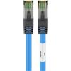 Goobay 45665 Cavo patch RJ45 (CAT 6A, 500 MHz) con cavo CAT 8.1 S/FTP grezzo, blu, 15 m - conduttore in rame privo di ossigeno al 99,9 % (OFC), AWG 24, guaina senza alogeni (LSZH)