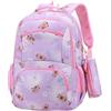 CYGMRFH Zaino Scuola Bambina Rosa con Trousse Coordinata Stampa Capybara 3 Scomparti Grandi Tasche Interne Spallacci Regolabili Zaino Oxford Impermeabile per Scuola Elementare Asilo Bambine (viola)