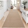 KMVIZI Tappeto Cucina Antiscivolo Lavabile, 70x240cm Tappeto Cucina in Ciniglia, Passatoia Assorbente in Gomma, Runner Facile da Pulire, per Sala da Bagno, Disimpegno, Pranzo, Lavanderia, Marrone