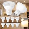 Ketom Lampadine LED GU10 2800K, Faretti LED GU10 Luce Calda, 10 Pezzi | Lampadina 6W (Equivalenti a 60W), 480 Lumen, 120° Angolo del Fascio, Faretto LED GU10, Non Dimmerabili