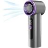 Eisdespie Mini ventilatore portatile, ricaricabile tramite USB, strumento di raffreddamento da viaggio, mini ventilatore tascabile silenzioso con display a LED, per bambini, uomini, adulti, viaggi