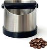 Ruikcoll Stainless Steel Coffee Knock Box,contenitore per Portafiltro,espresso Knock Box con Barra Antirumore,macchina per Il Caffè, per Cucina, Ristorante, Ufficio, caffè(1.15L)