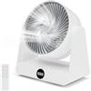 GuKKK Ventilatore da Tavolo Ultra-Silenzioso, Ventilatore di Circolazione Dell'aria, Ventilatori Desktop Portatile con Telecomando, 12 Velocità Regolabili, Timer 12H, 90° Inclinazione Regolabile