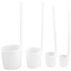 Generico Set 4 Pezzi Mestoli da Vino Manico in Plastica Bianca, Cucchiaio Dosatore Resistente per Feste e Raduni, Design Elegante e Minimalista