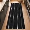 Generico Tappeto Cucina Antiscivolo Lavabile a Mano con Panno Umido, Disponibile in Varie Metrature, Tappeti per Cucina Sopra Microfibra Sotto Gomma Antiscivolo (Ebanite Minimal, 52x300cm)