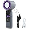 EfforPrac Mini ventilatore portatile USB, flusso d'aria 100 turbo, display digitale, dispositivo di raffreddamento portatile per campeggio, viaggi e uso in ufficio (refrigerazione nero)