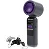EfforPrac Mini ventilatore portatile USB, flusso d'aria 100 Turbo, display digitale, dispositivo di raffreddamento portatile per campeggio, viaggi e uso in ufficio (nero)