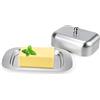 Xujinsongg Burriera in Acciaio Inox con Coperchio, Portaburro Lavastoviglie, Campana per Burro, Porta Burro con Coperchio per Cucina, Colazione, Frigorifero, Piano di Lavoro