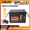 Likctt Batteria LiFePo4 12V 24V 350AH 200AH 150AH 100AH con BMS integrato, Cella Litio Ferro Fosfato, oltre 9000 cicli, per Camper, Golf Cart, Solare, Stock UE, Esente IVA