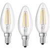 Osram Lampadine LED Candela, 4W Equivalenti 40W, Attacco E14, Cool white 4000K, Confezione da 3