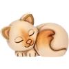 THUN Mini gatto Bianca in ceramica - Ceramica - 6,4x4,1x4,7 cm