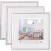 walther design argento 30 x 30 cm confezione da 3, cornice in plastica New Lifestyle KV330S3