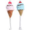 Garneck Giocattolo a Forma di Cono Gelato Refrigerante 2 Pezzi in Peluche Resistente al Morso e Lavabile per Cani per Gioco Interattivo e Lancio