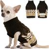 Hjumarayan Fair Isle, Maglione invernale per cani, lavorato a maglia, con foro per imbracatura, elastico, facile da mettere e togliere, per cani di piccola taglia, vestiti caldi per chihuahua, mini Yorkshire